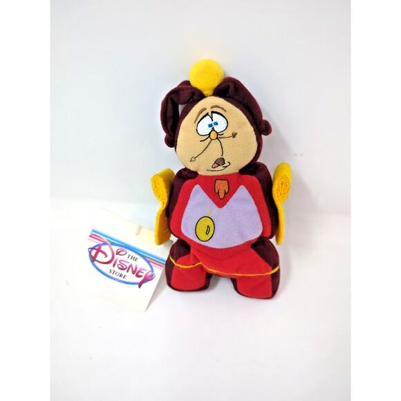 Disney Store Mini Bean Bag COGSWORTH Plush 7" Beauty The Beast Grandfather Clock - Picture 1 of 2